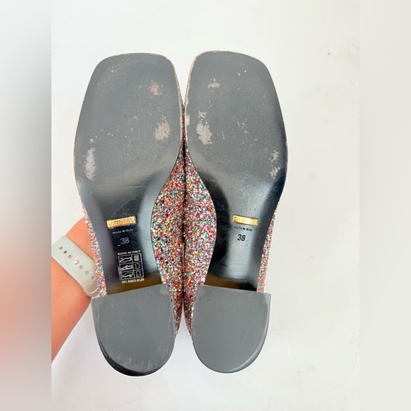Gucci Multicolor Glitter leather baby Horsebit Lovelight Flat loafers EU 38 - Picture 7 of 9